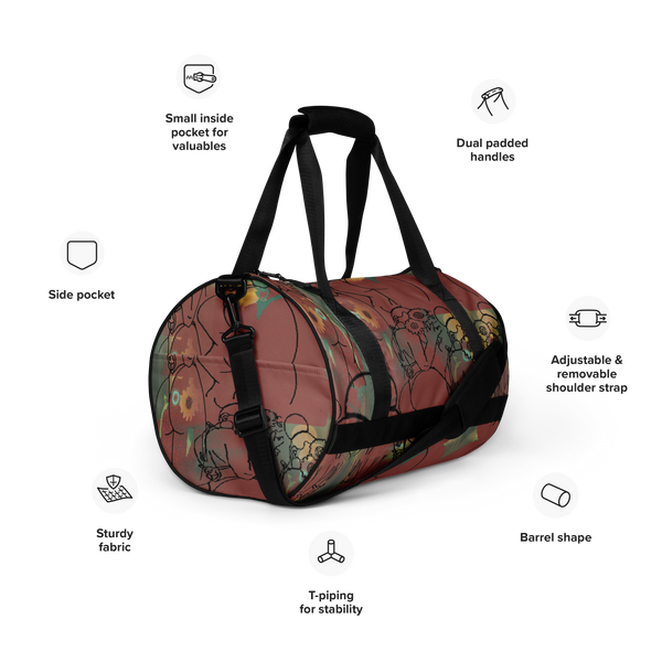 Big BootyBelle All-Over Print Gym Bag