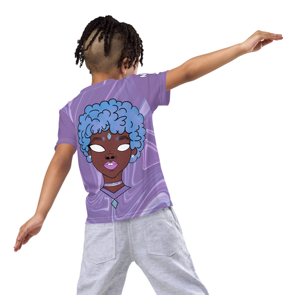 Blue Booberry Kids Crew Neck T-shirt