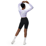 Blue Boooberry Recycled Long-Sleeve Crop Top