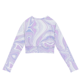 Blue Boooberry Recycled Long-Sleeve Crop Top