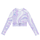 Blue Boooberry Recycled Long-Sleeve Crop Top