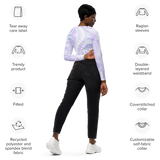 Blue Boooberry Recycled Long-Sleeve Crop Top
