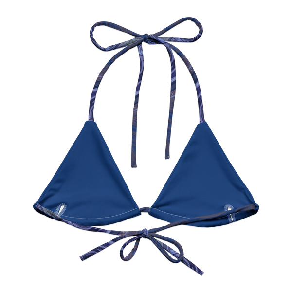 Berry Blues All-Over Print Recycled String Bikini Top