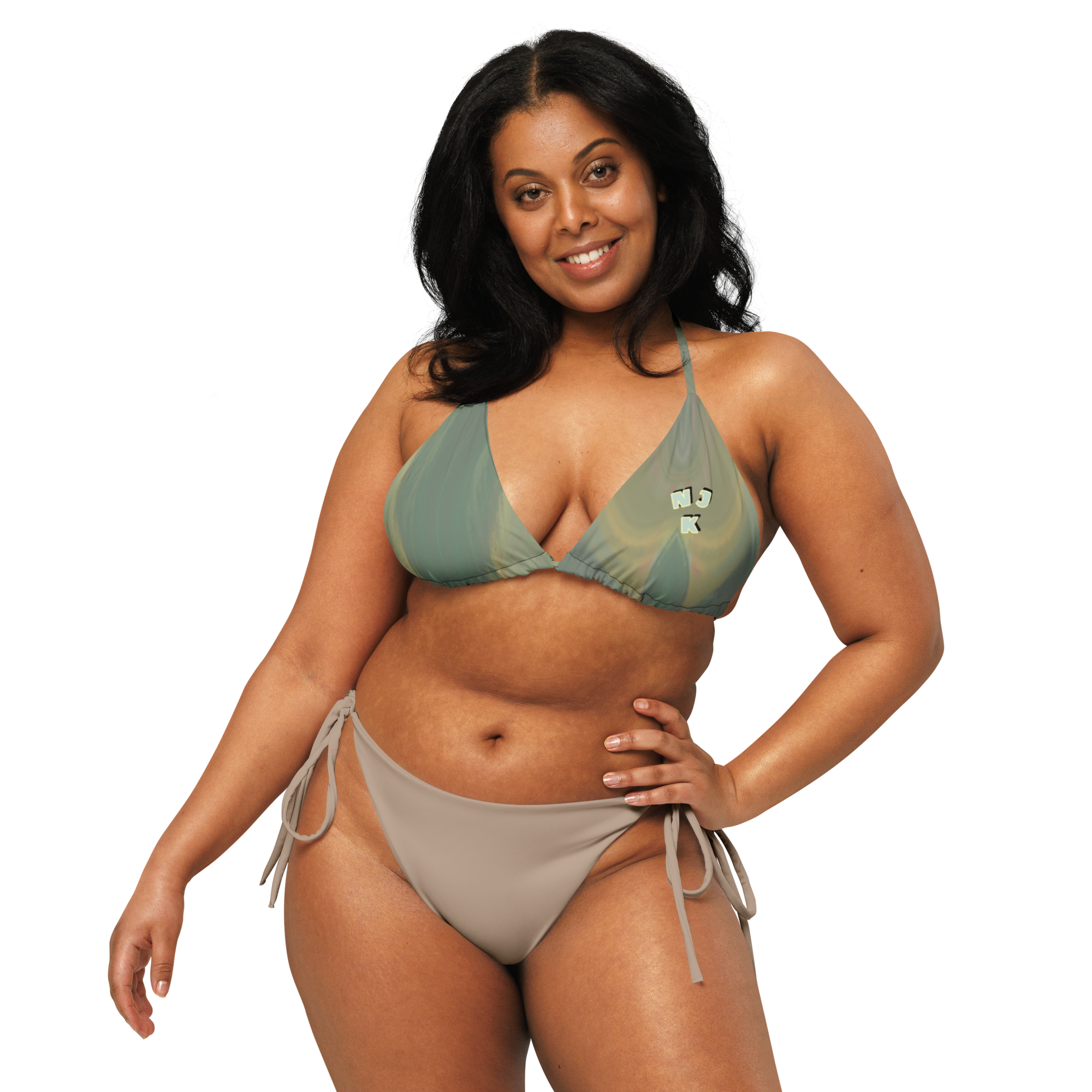 Big Booty Belle All-Over Print Recycled String Bikini Top