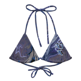 Berry Blues All-Over Print Recycled String Bikini Top