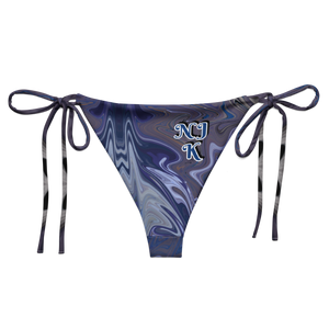 Berry Blues All-Over Print Recycled String Bikini Bottom