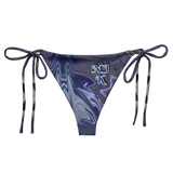 Berry Blues All-Over Print Recycled String Bikini Bottom