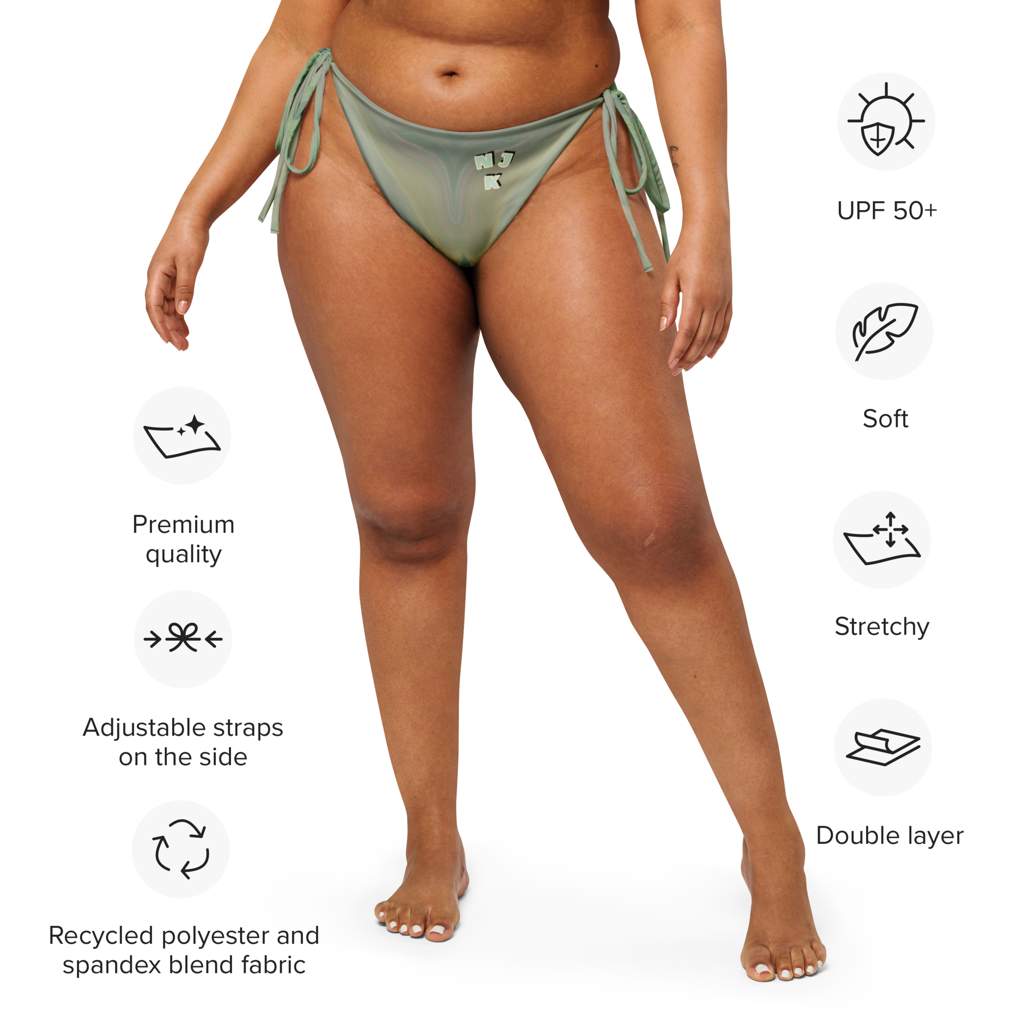Big Booty Belle All-Over Print Recycled String Bikini Bottom