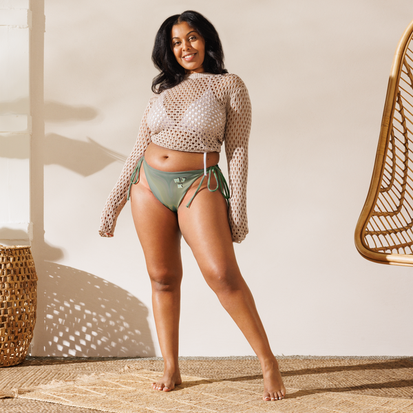 Big Booty Belle All-Over Print Recycled String Bikini Bottom