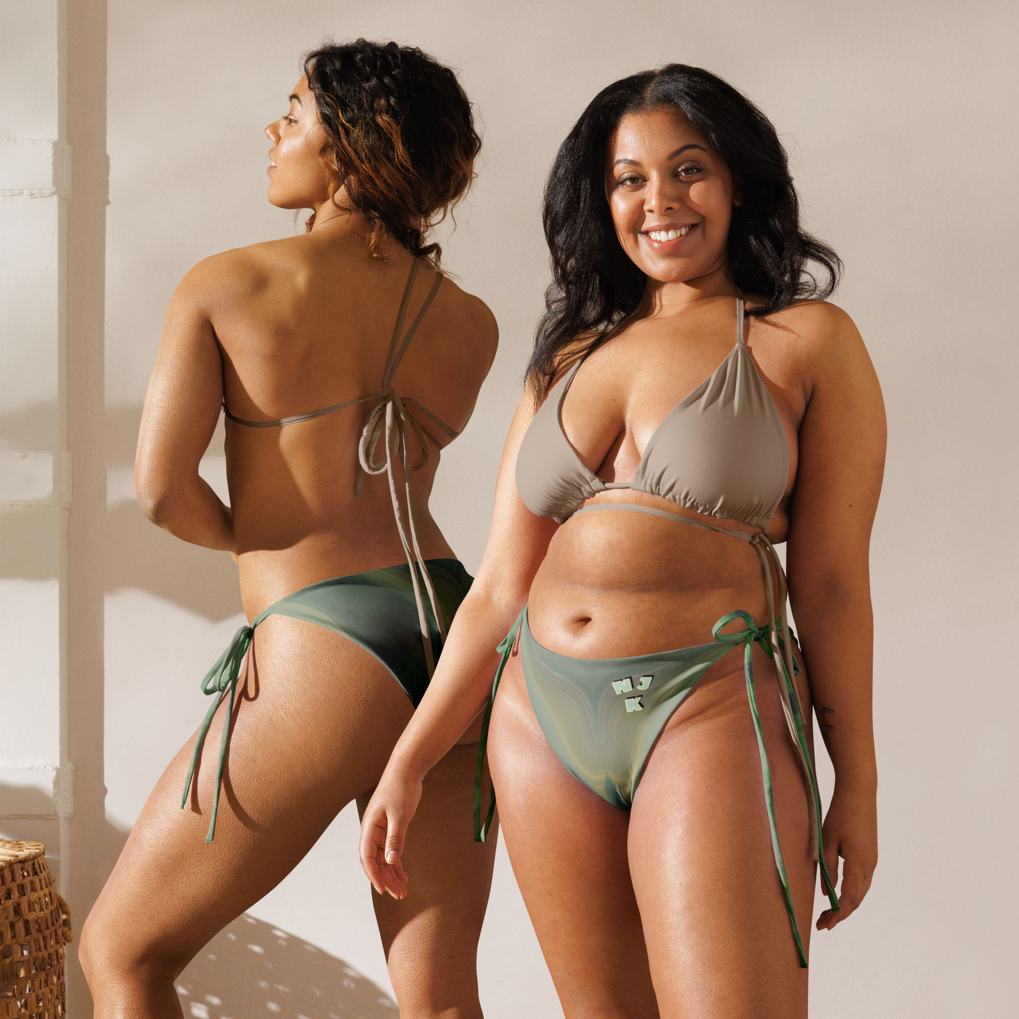 Big Booty Belle All-Over Print Recycled String Bikini Bottom