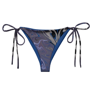 Berry Blues All-Over Print Recycled String Bikini Bottom