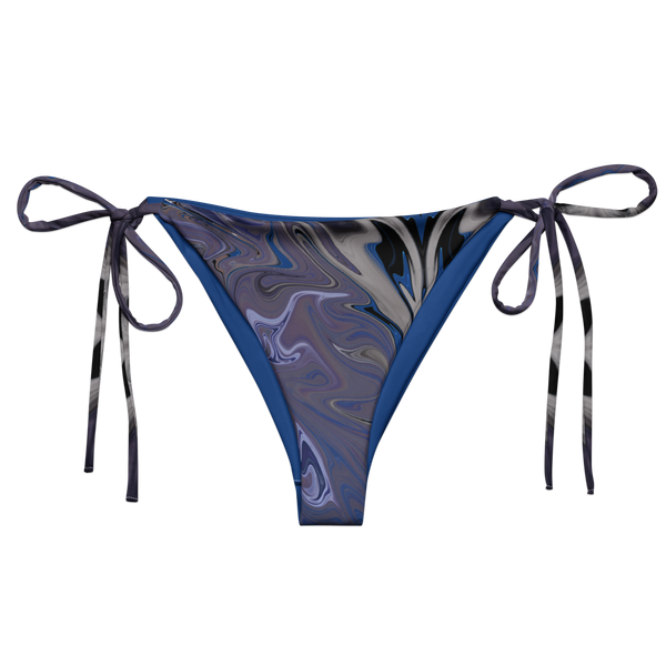 Berry Blues All-Over Print Recycled String Bikini Bottom