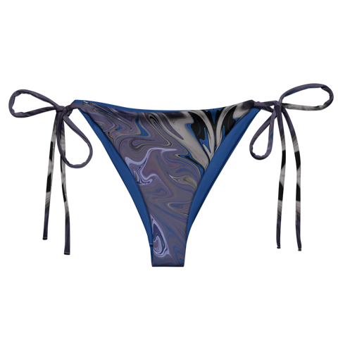 Berry Blues All-Over Print Recycled String Bikini Bottom