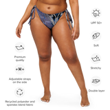 Berry Blues All-Over Print Recycled String Bikini Bottom