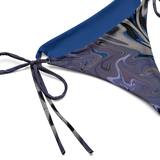 Berry Blues All-Over Print Recycled String Bikini Bottom