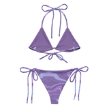Blue Booberry All-Over Print Recycled String Bikini