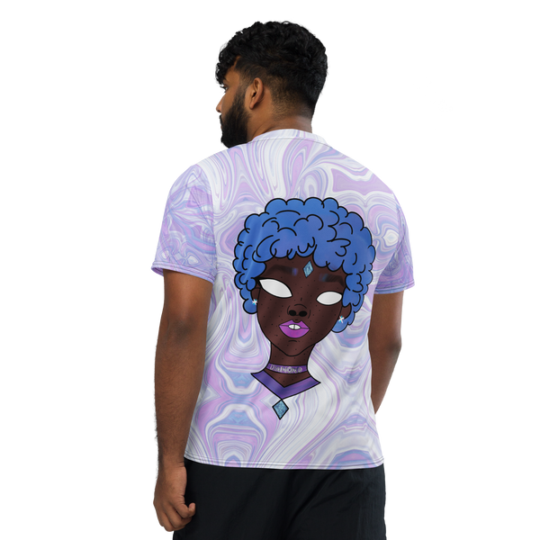 Blue Booberry Recycled Unisex Sports Jersey