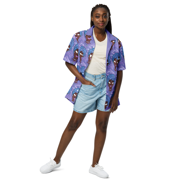 Blue Booberry Unisex Button Shirt