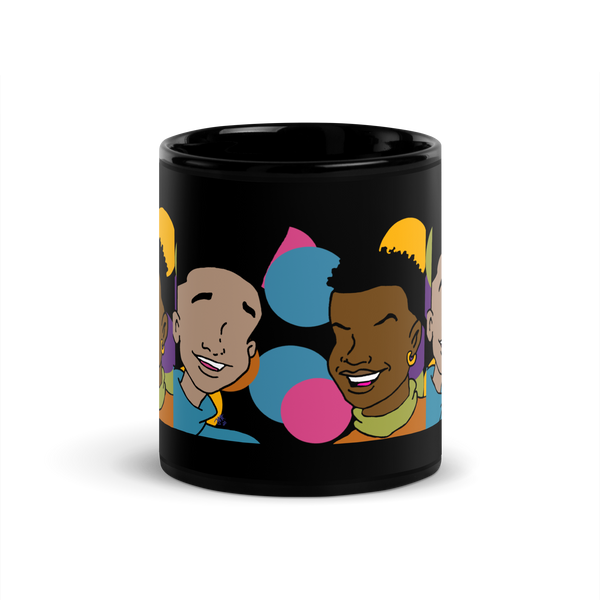 Party In The House Black Glossy Mug