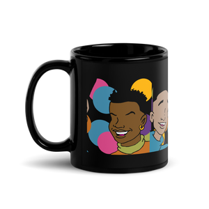 Party In The House Black Glossy Mug