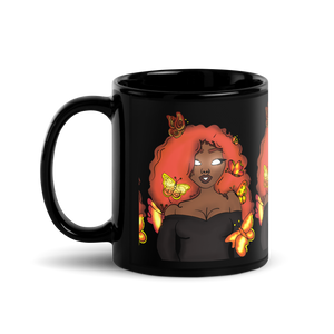The Za Black Glossy Mug