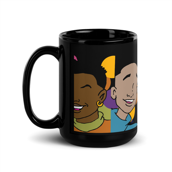 Party In The House Black Glossy Mug