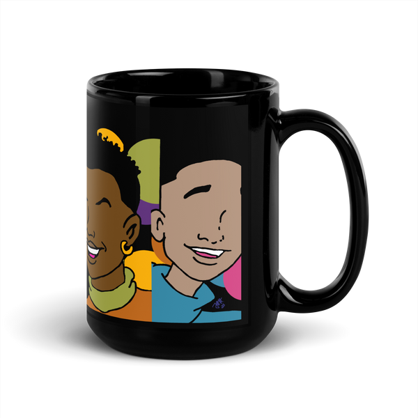 Party In The House Black Glossy Mug
