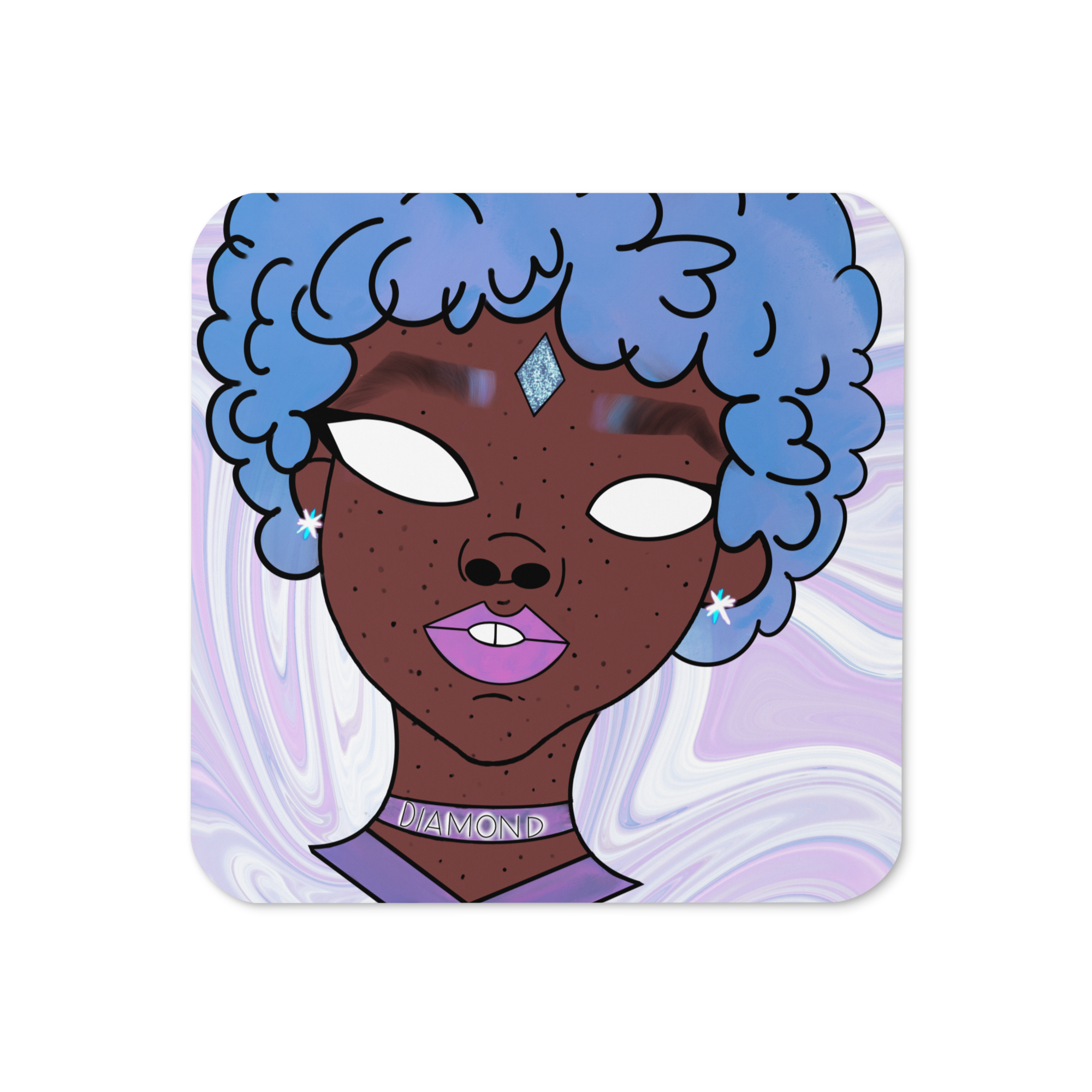 Blue Booberry Cork-Back Coaster
