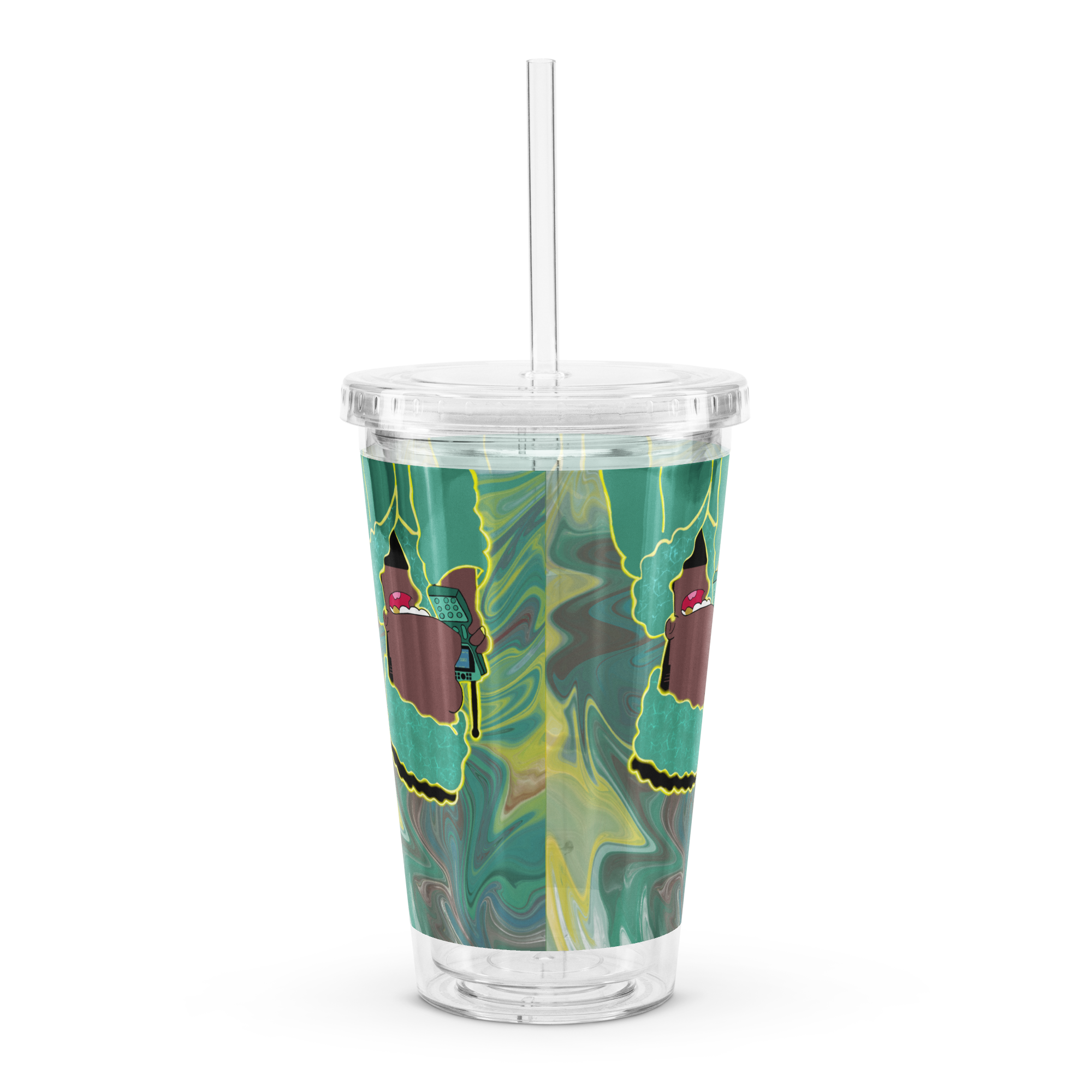 Blesser Bart Clear Plastic Tumbler
