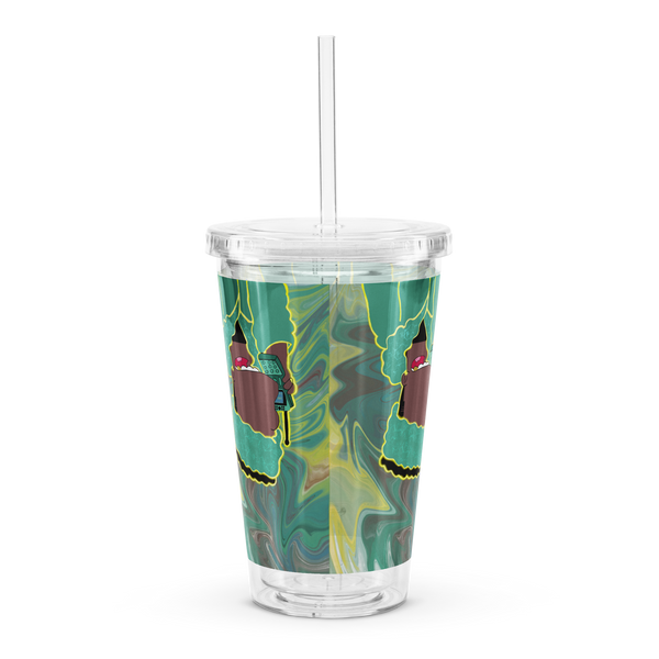 Blesser Bart Clear Plastic Tumbler