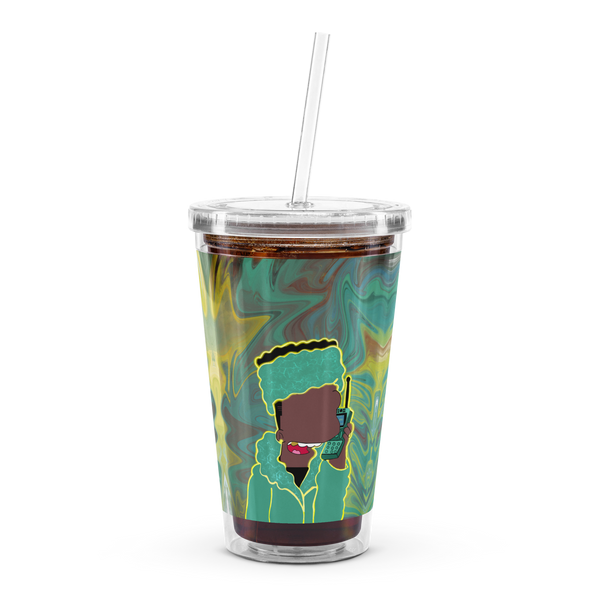 Blesser Bart Clear Plastic Tumbler
