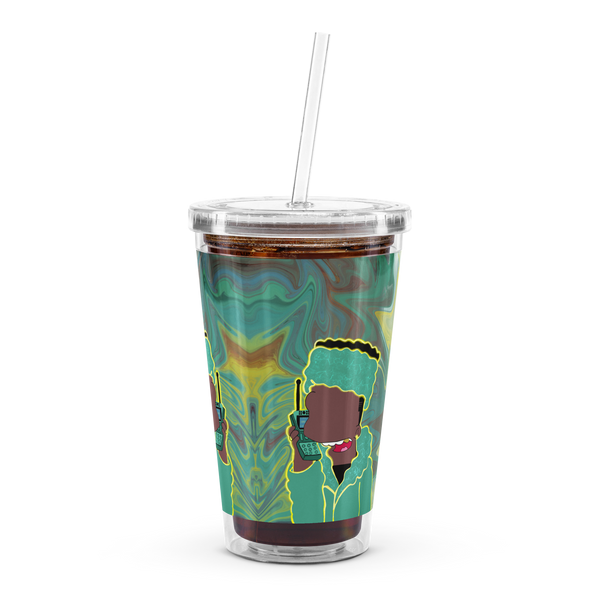Blesser Bart Clear Plastic Tumbler