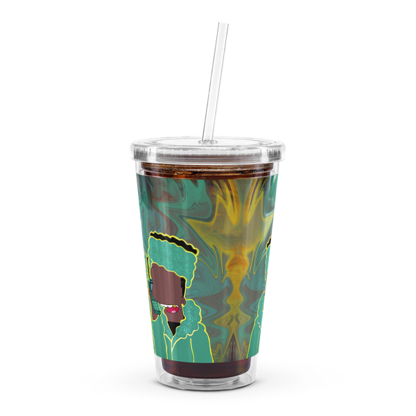 Blesser Bart Clear Plastic Tumbler