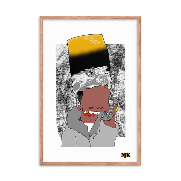 Silvah Surfah Bart Framed poster