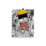 Silvah Surfah Bart Gray Poster