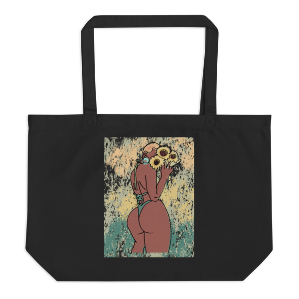 Big Booty Belle Bald Large Organic Tote Bag