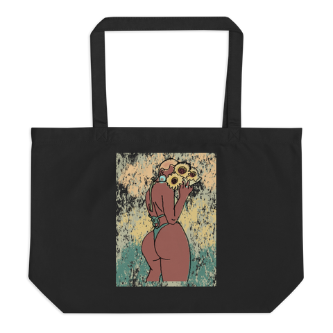 Big Booty Belle Bald Large Organic Tote Bag