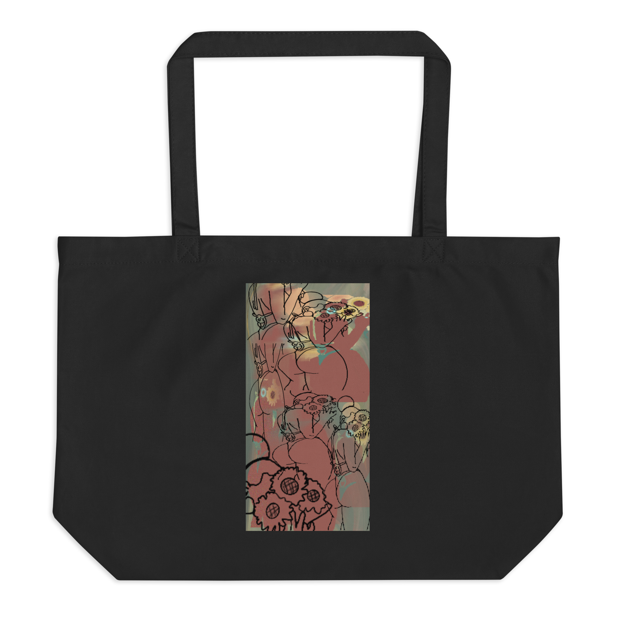 Big Booty Belle All Over Large Organic Tote Bag