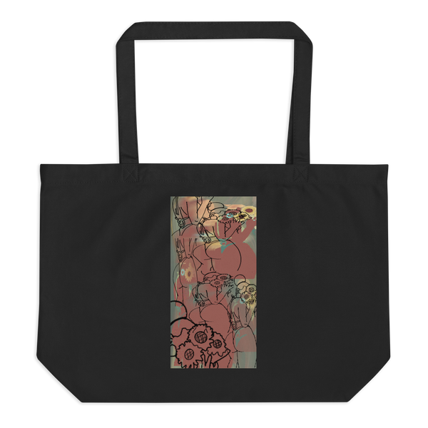 Big Booty Belle All Over Large Organic Tote Bag