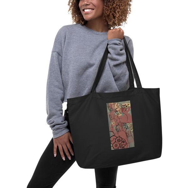 Big Booty Belle All Over Large Organic Tote Bag