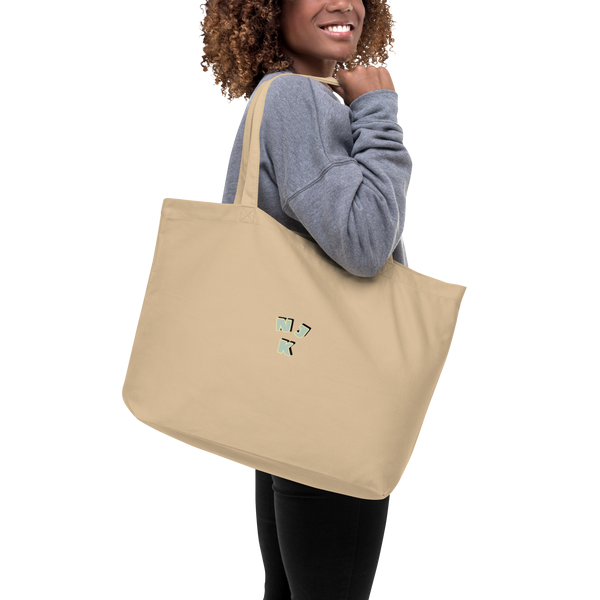 Big Booty Belle Bald Large Organic Tote Bag