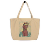 Big Booty Belle Bald Large Organic Tote Bag