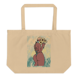 Big Booty Belle Bald Large Organic Tote Bag