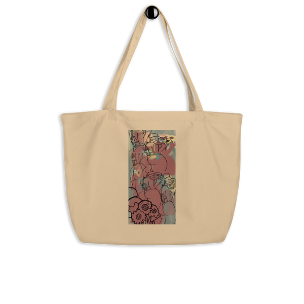 Big Booty Belle All Over Large Organic Tote Bag