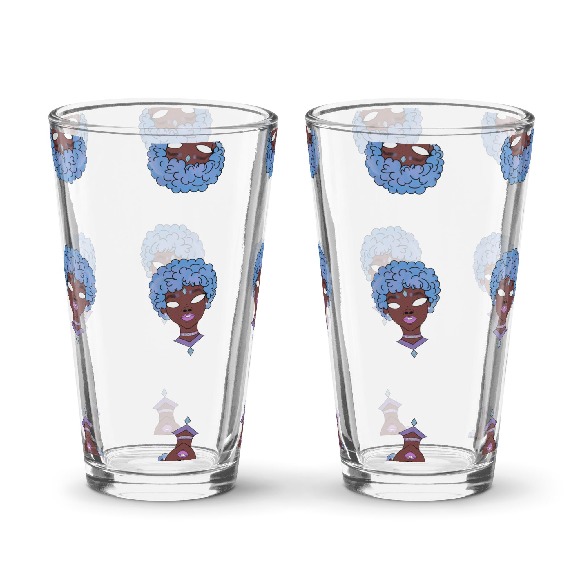 Blue Booberry Shaker Pint Glass