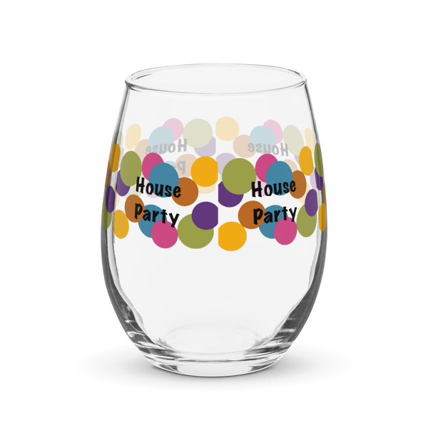 Party In The House Stemless Wine Glass