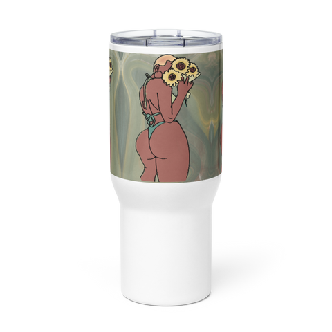 It Booty Belle Bald Travel Mug With A Handle