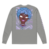 Blue Booberry Garment-Dyed Heavyweight Long-Sleeve Shirt