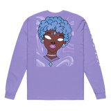 Blue Booberry Garment-Dyed Heavyweight Long-Sleeve Shirt
