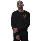True Pride Unisex Embroidered Organic Raglan Sweatshirt